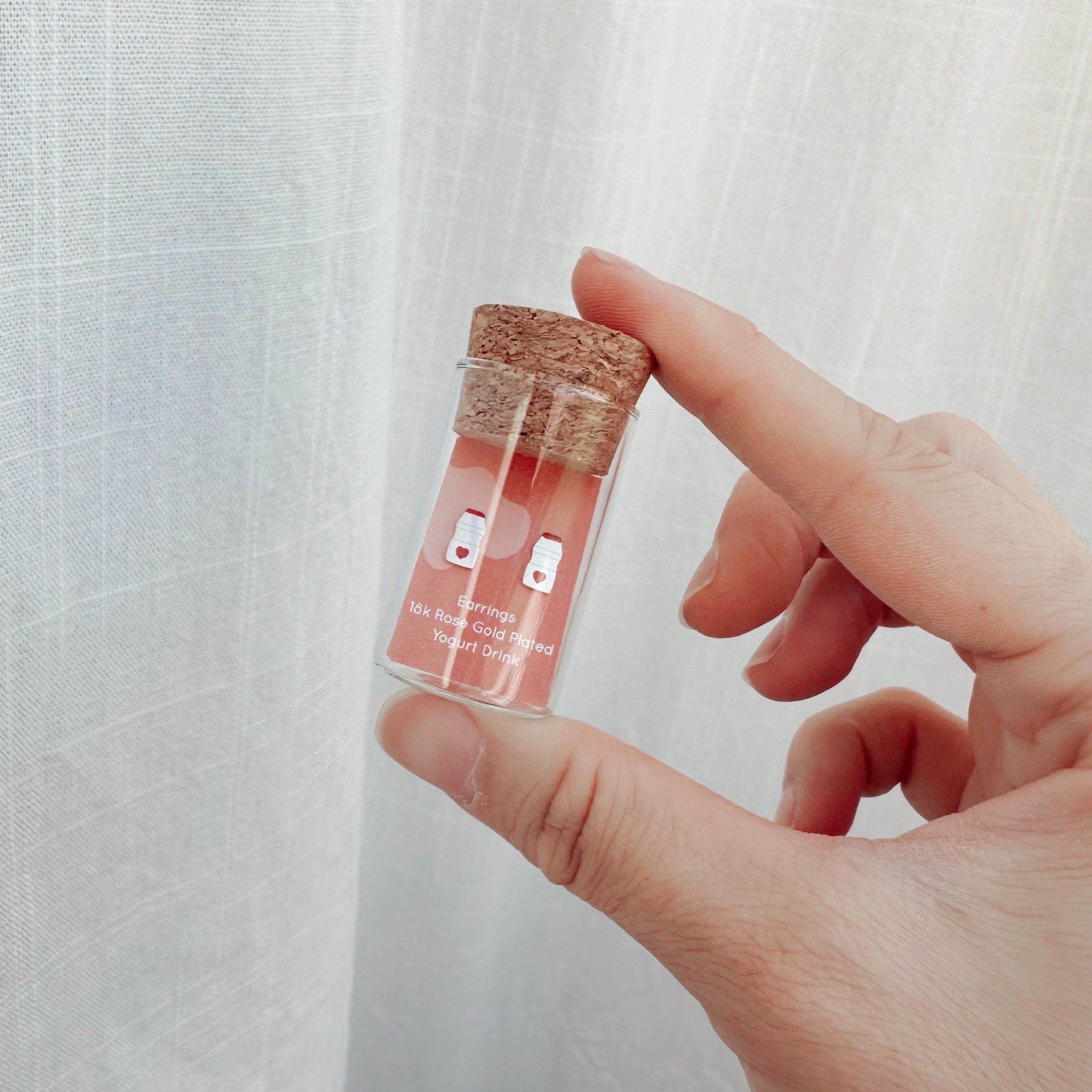 Yogurt Drink Earring Studs