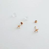Flat Back- Teeniest Tiniest Wish Upon A Star Earring Studs