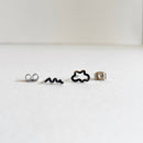 Squiggles & Blobs Metal Stud Earrings