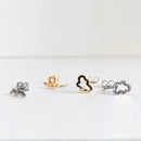 Squiggles & Blobs Metal Stud Earrings