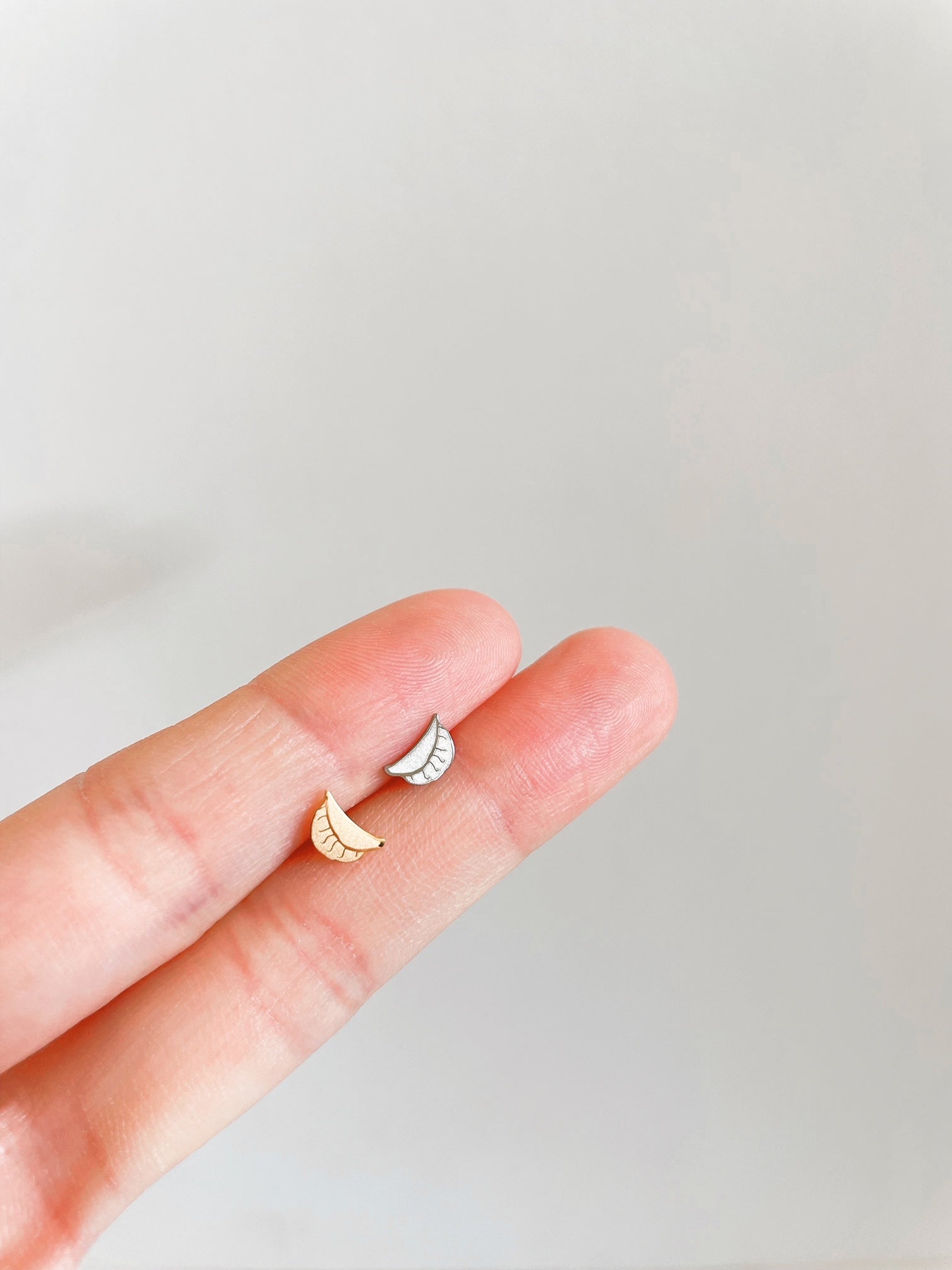 Dumplings Metal Stud Earrings