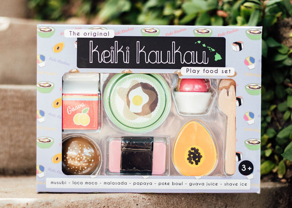 Keiki Kaukau Wooden Play Food Set - Cultr. by Created for Culture asianowned aapimarketplace asianownedkids asianownedkidsproducts asianownedbrands