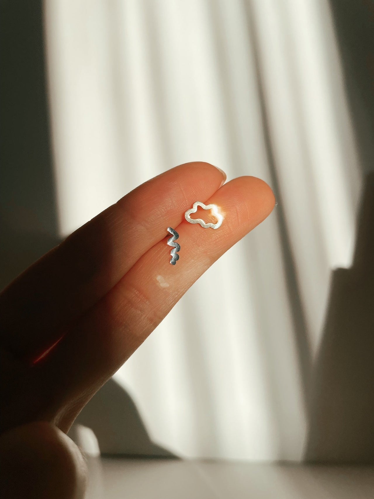 Squiggles & Blobs Metal Stud Earrings