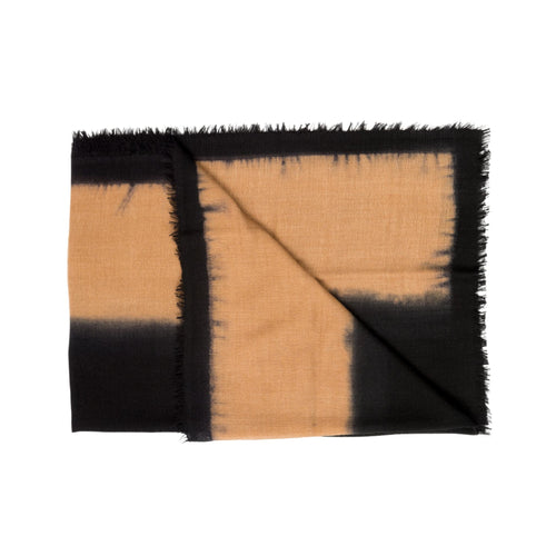 Iris Courtyard Green Purple Hand Woven Cashmere Merino Scarf