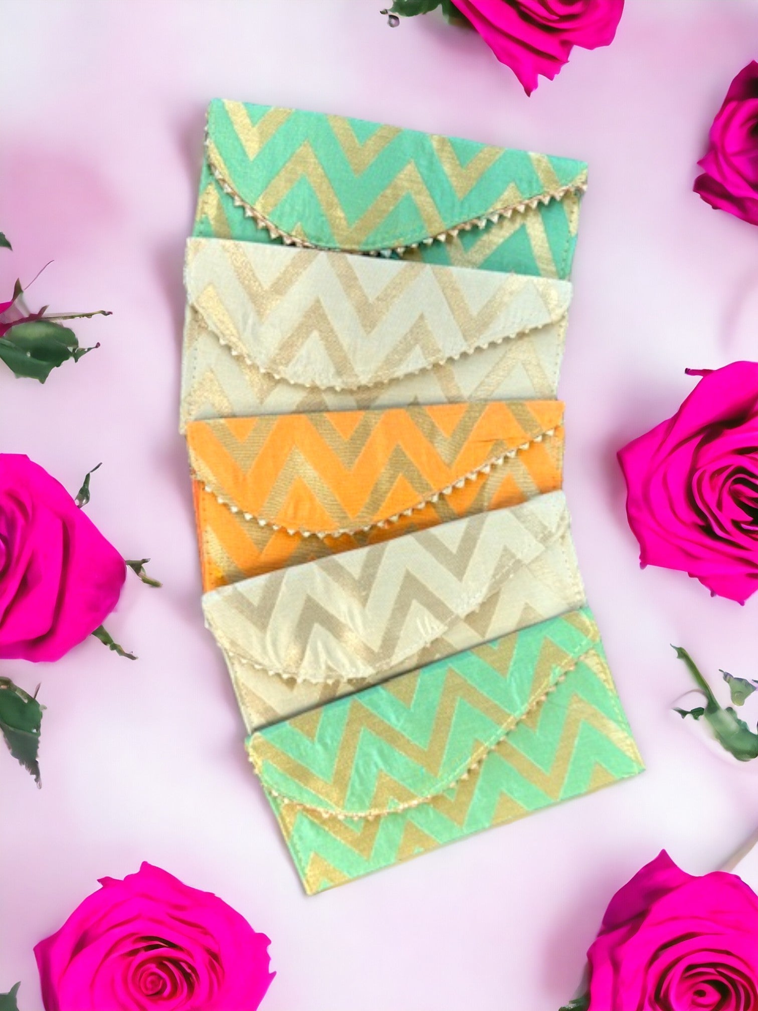 Fabric Shagan Lifafa, Set of 5