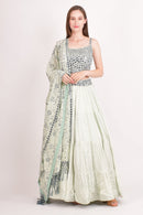 Jelena Silk Embroidered Tiered Lehenga Choli
