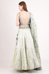 Jelena Silk Embroidered Tiered Lehenga Choli