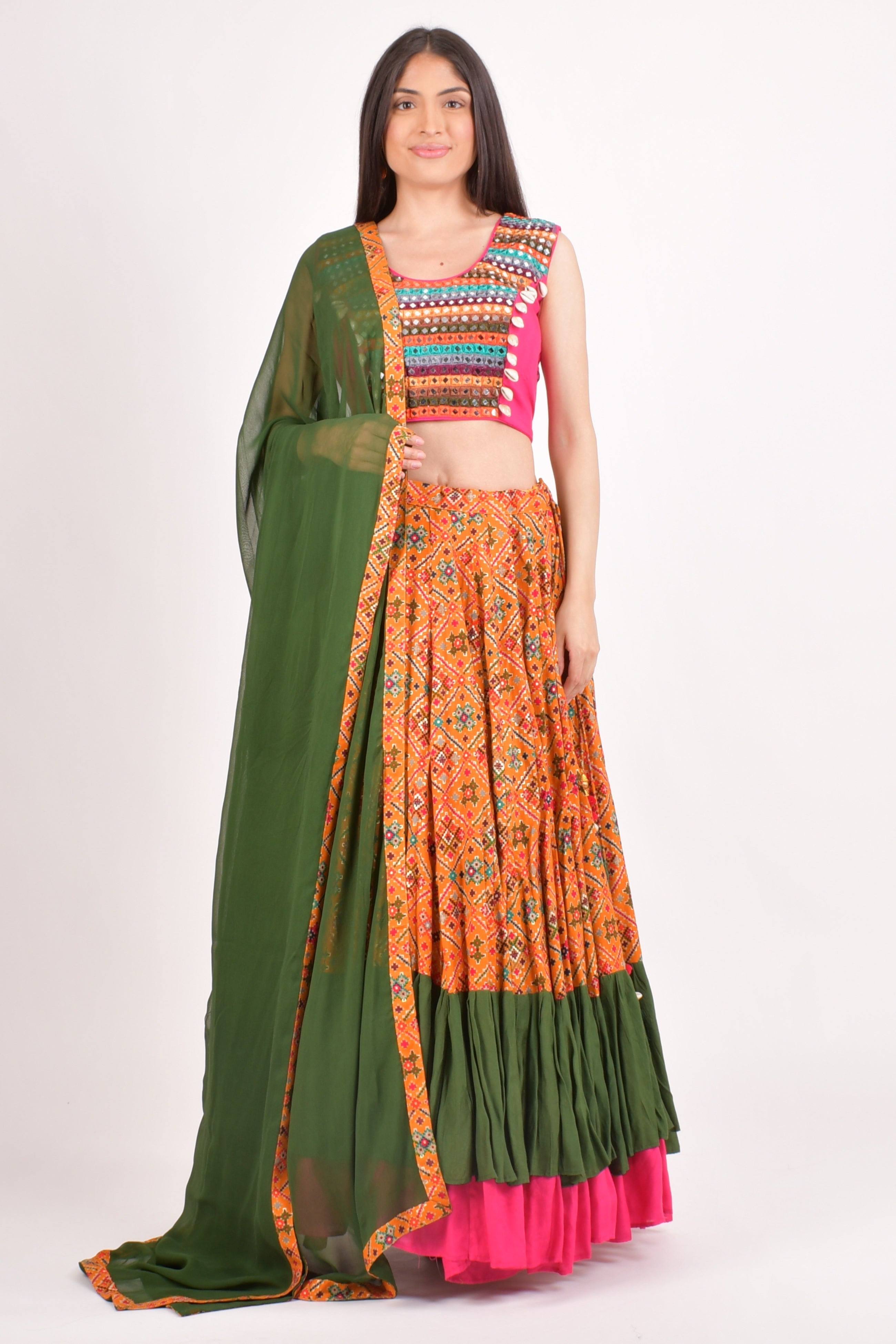 Jensen Yellow Full Flare Chaniya Choli