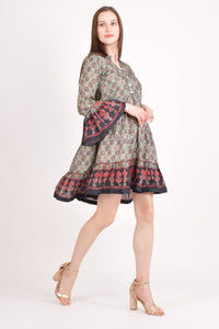 Juniper Ajrakh Print Mini Dress