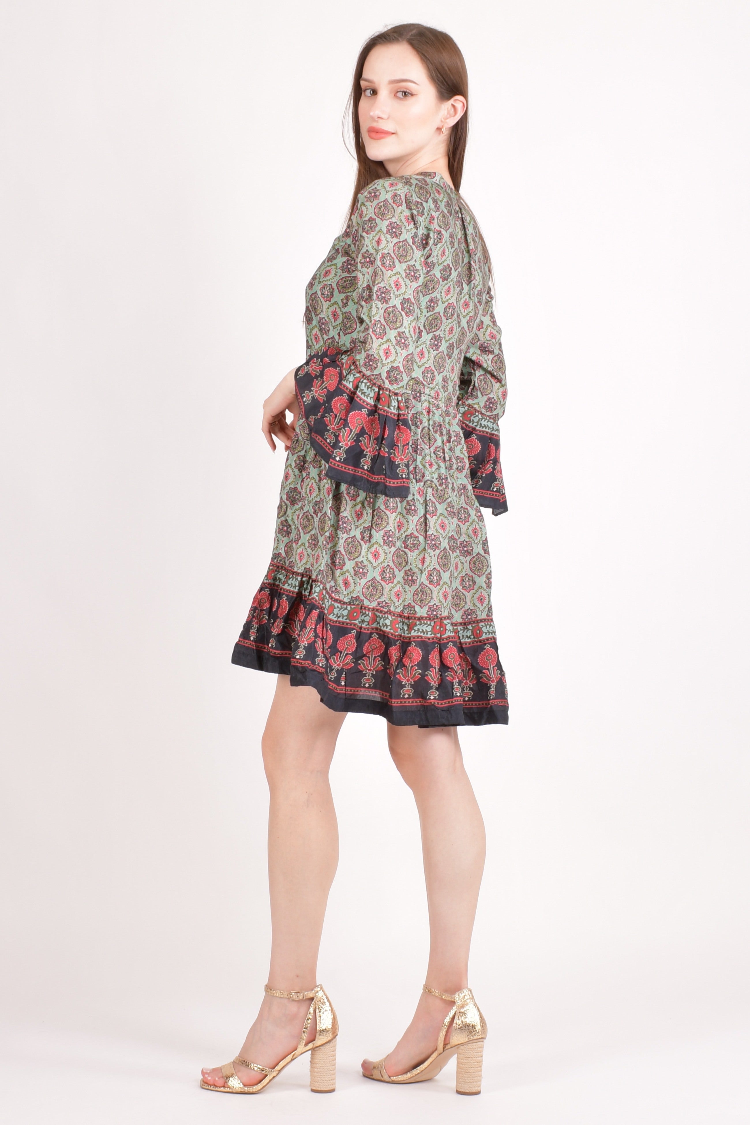 Juniper Ajrakh Print Mini Dress