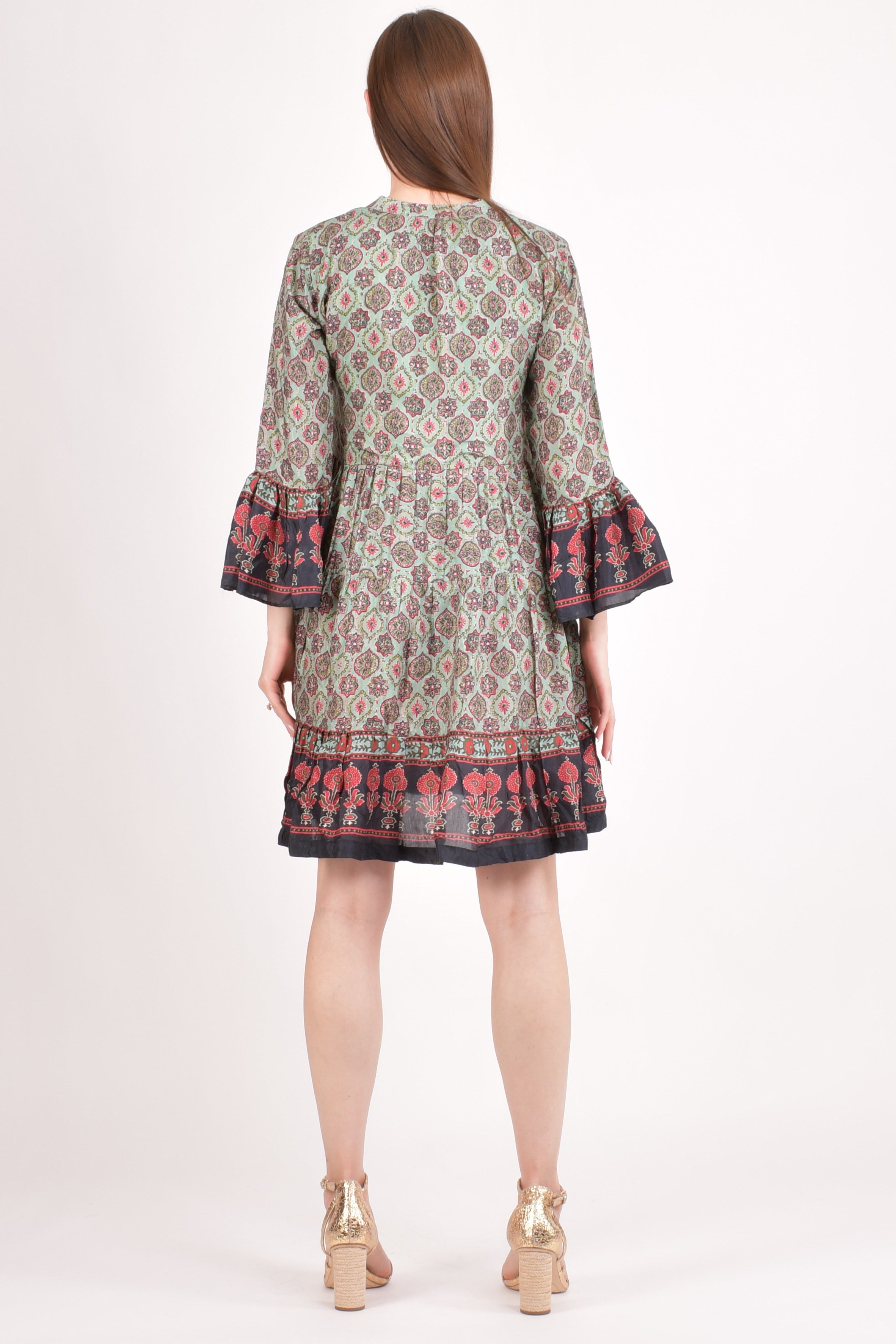 Juniper Ajrakh Print Mini Dress