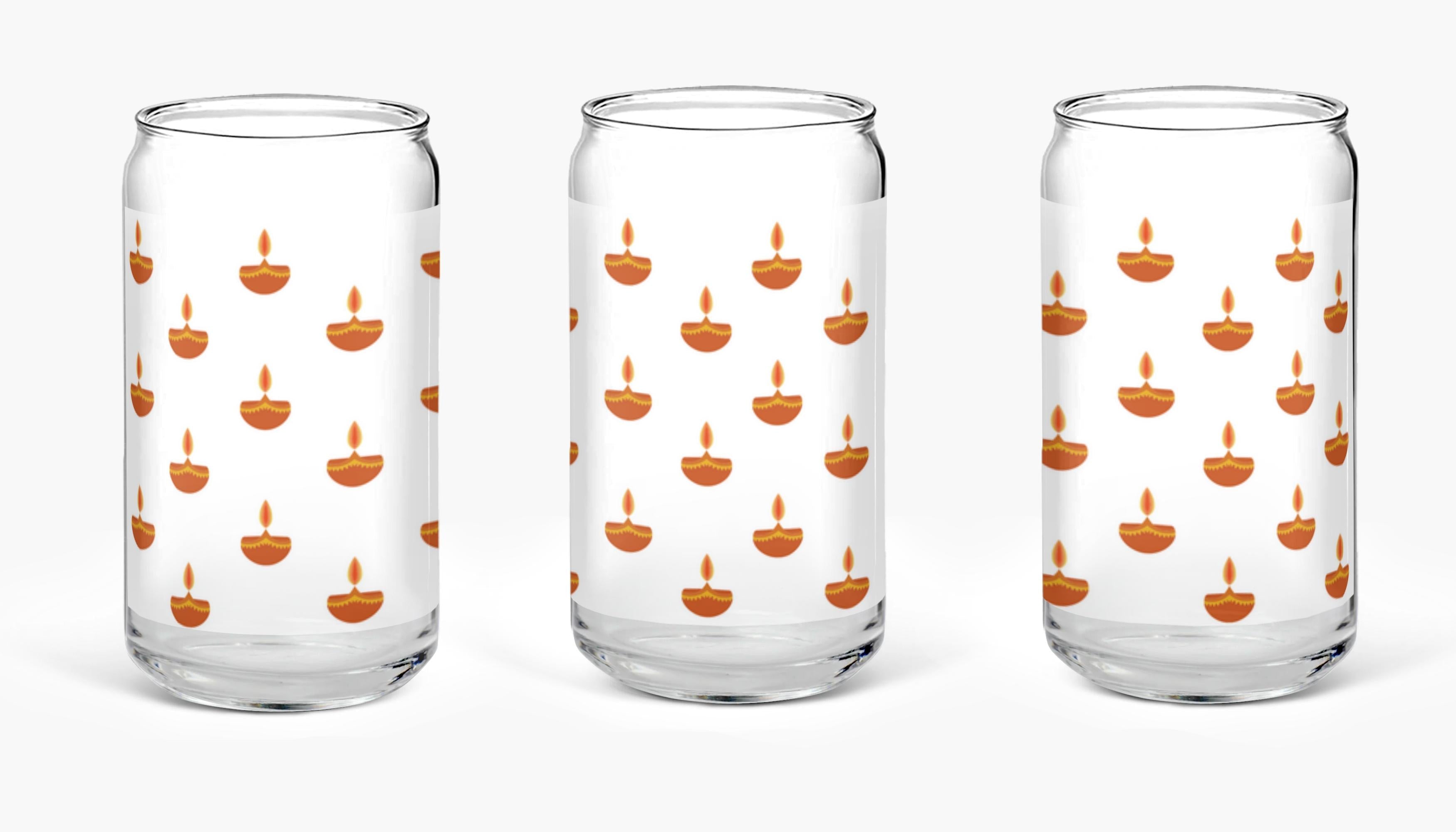 Diya Glass Tumbler – Glow Up Your Sips with Festive Charm
