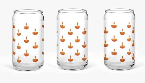 Diya Glass Tumbler – Glow Up Your Sips with Festive Charm