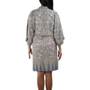Hand Dyed Batik Robe Kimono, 100% Cotton, Gray, Silver Petals