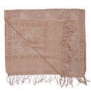 Handmade Batik Scarf - soft Cotton - Apricot Grid, Peach, Coral