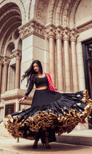 Katya Full Flare Black Chaniya Choli set