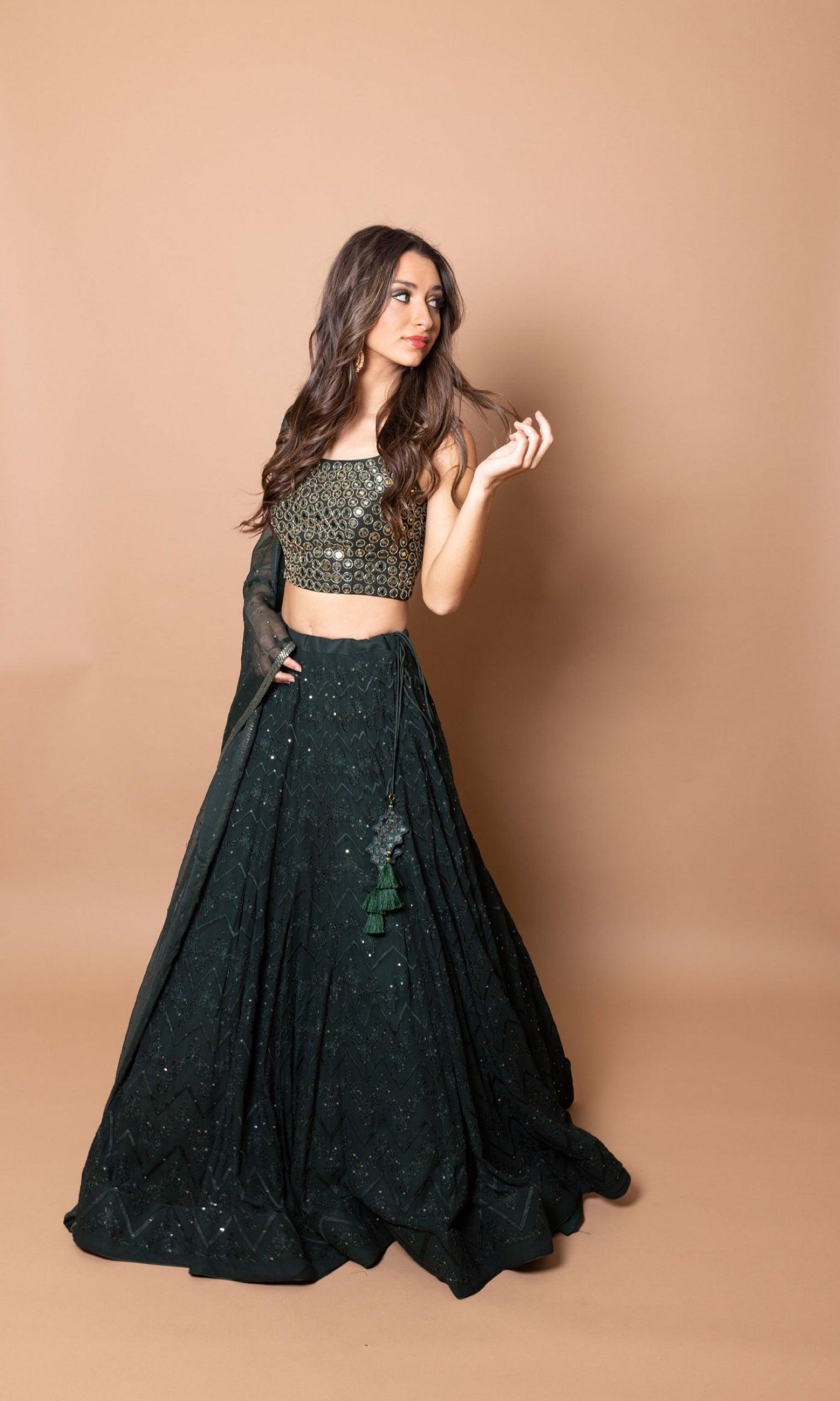 Kerra Green Lehenga Choli Set
