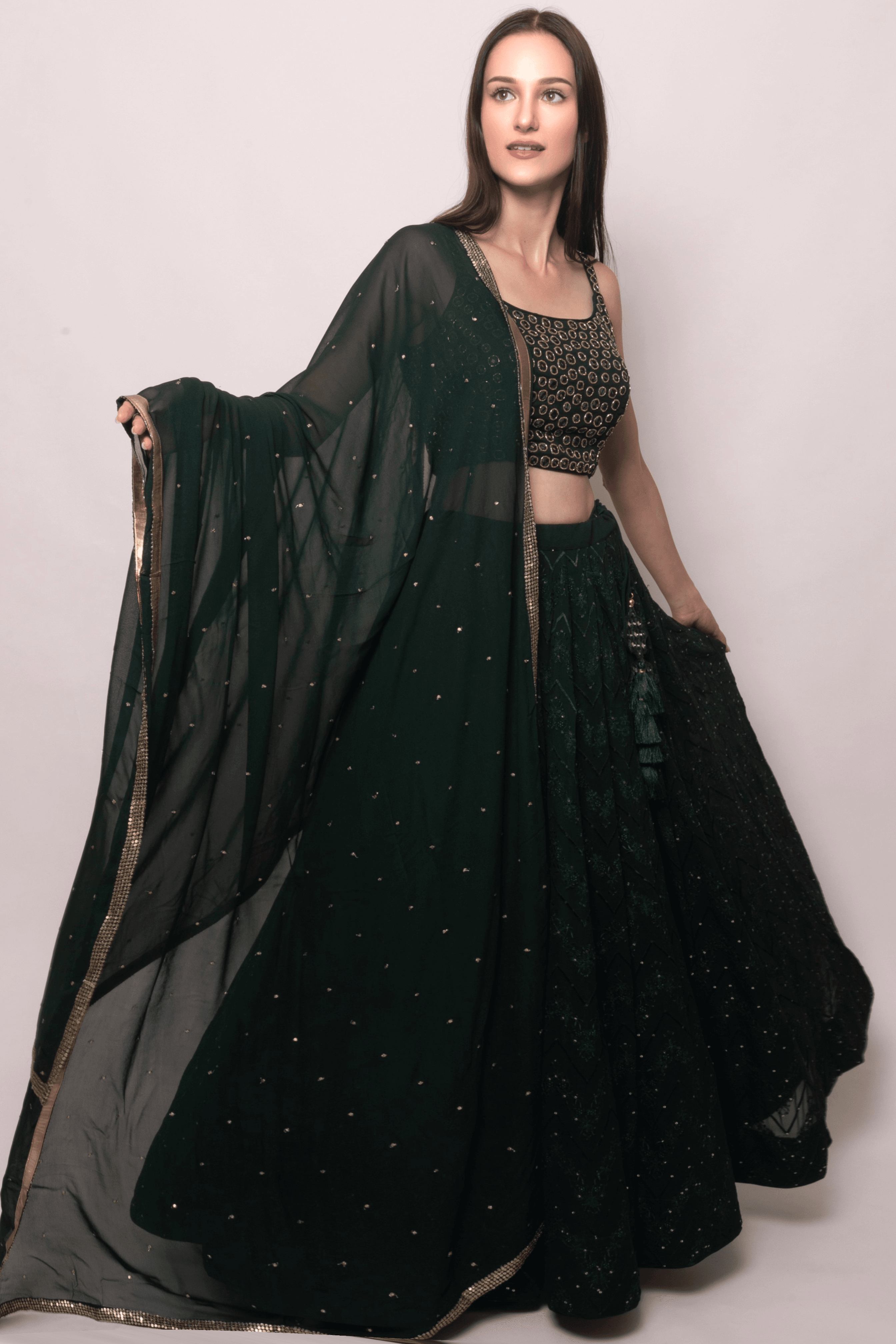 Kerra Green Lehenga Choli Set