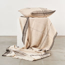 Seytu White  Striped Gently Textured Handloom Throw