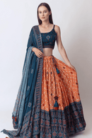 Lehenga with Mirror Embroidery