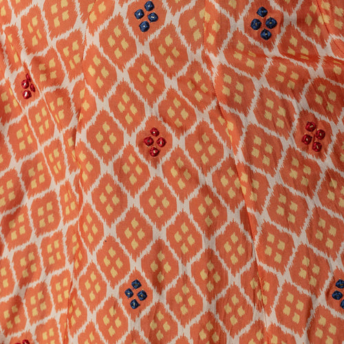 Lehenga with Mirror Embroidery