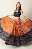 Lehenga with Mirror Embroidery