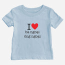 I Heart Grandma & Grandpa Vietnamese Baby T-Shirt (Maternal)