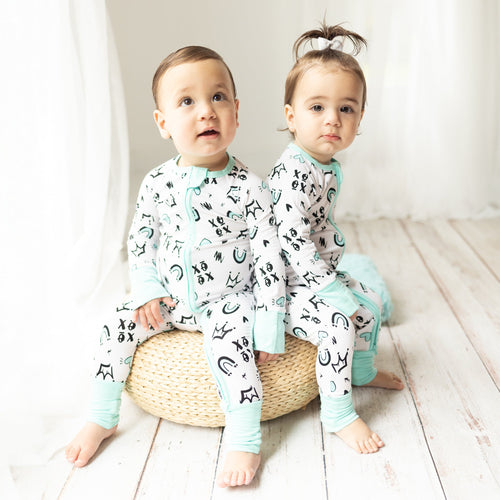 Zippered Romper in Love & Art - Cultr. by Created for Culture asianowned aapimarketplace asianownedkids asianownedkidsproducts asianownedbrands