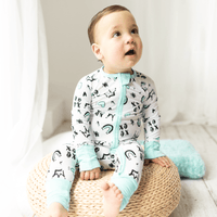 Zippered Romper in Love & Art - Cultr. by Created for Culture asianowned aapimarketplace asianownedkids asianownedkidsproducts asianownedbrands