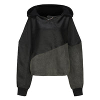 Han Patchwork Double Fleece Layer Hoodie