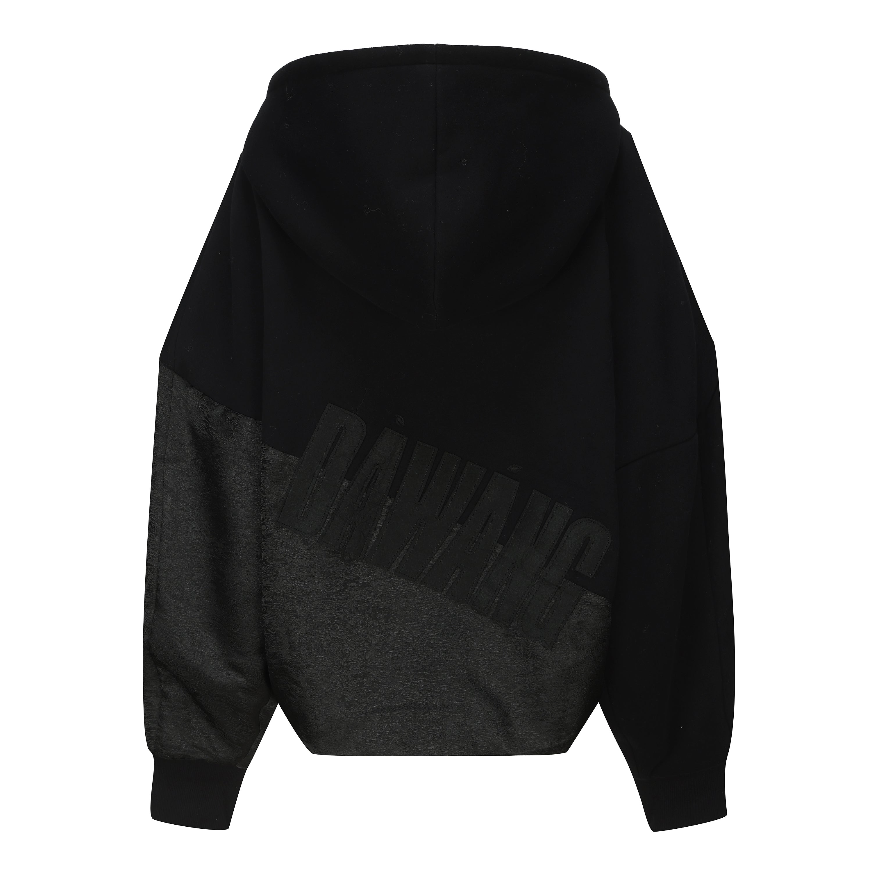 Han Patchwork Double Fleece Layer Hoodie