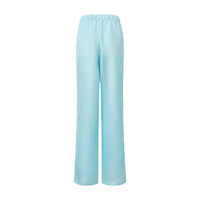Fu Brocade Wide Leg Track Pants Elixir Blue