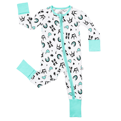 Zippered Romper in Love & Art - Cultr. by Created for Culture asianowned aapimarketplace asianownedkids asianownedkidsproducts asianownedbrands