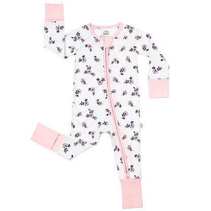 Zippered Romper in Sweet Magnolia