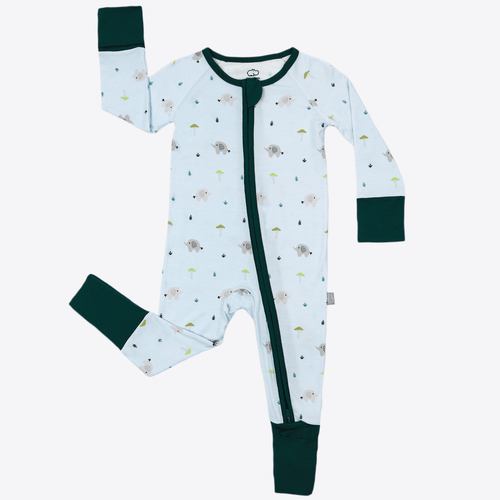 Zippered Romper in Elephant - Cultr. by Created for Culture asianowned aapimarketplace asianownedkids asianownedkidsproducts asianownedbrands