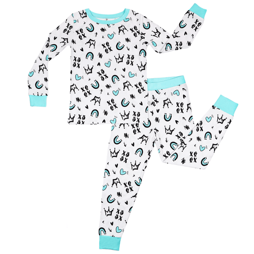 Two Piece Pajamas in Love & Art - Cultr. by Created for Culture asianowned aapimarketplace asianownedkids asianownedkidsproducts asianownedbrands