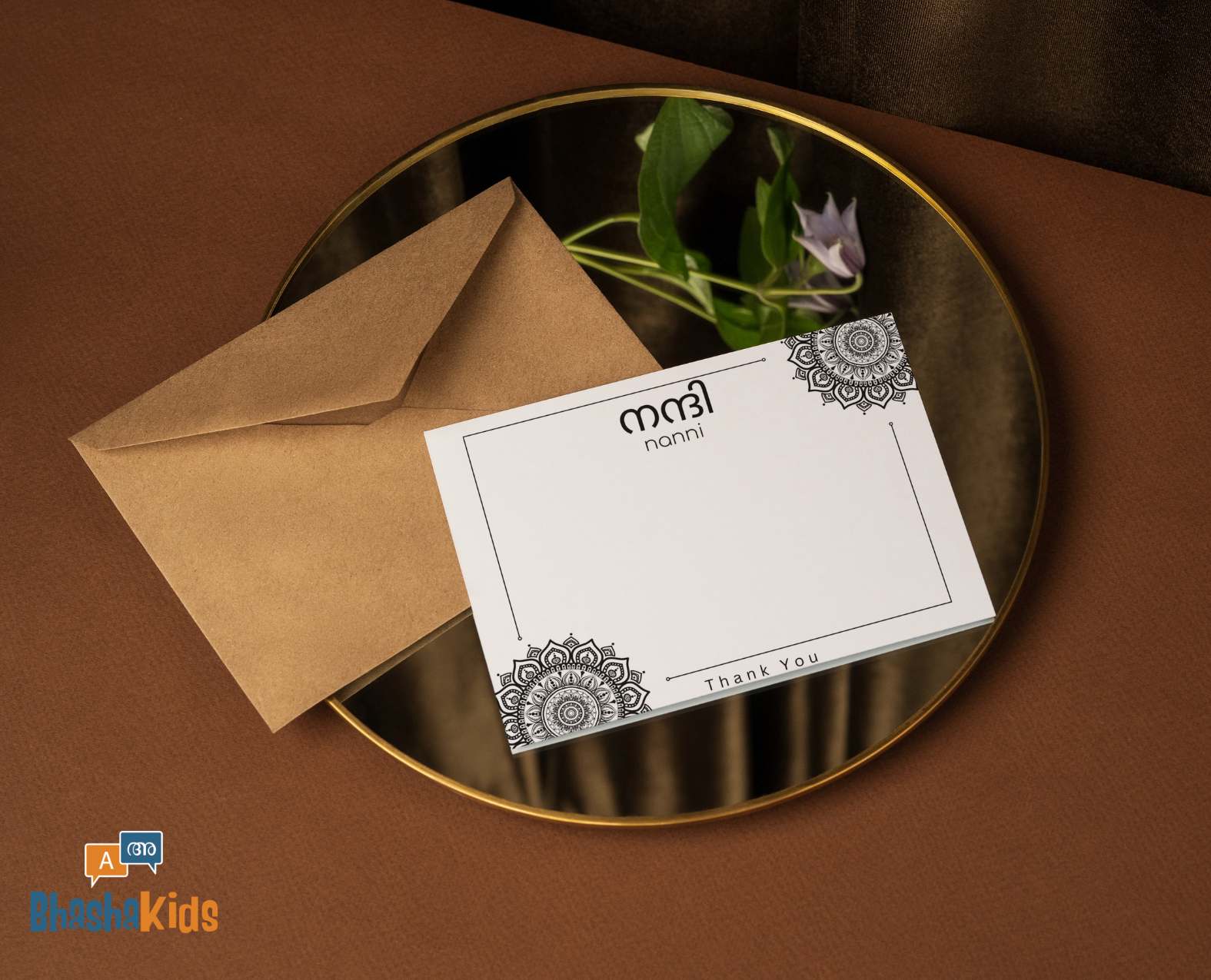 Bilingual Thank You Cards: Hindi, Malayalam, Tamil, Telugu