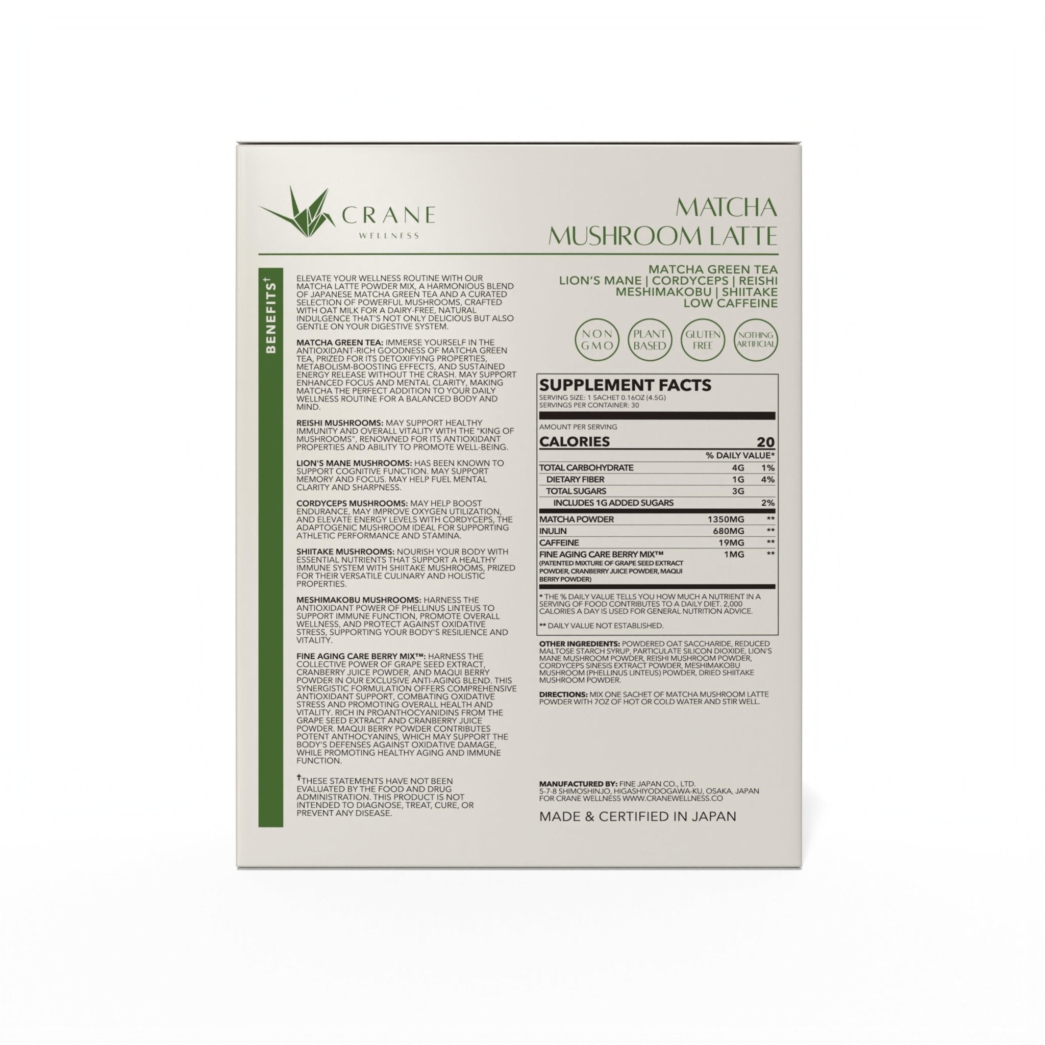 Matcha Mushroom Latte - Cultr. by Created for Culture asianowned aapimarketplace asianownedkids asianownedkidsproducts asianownedbrands