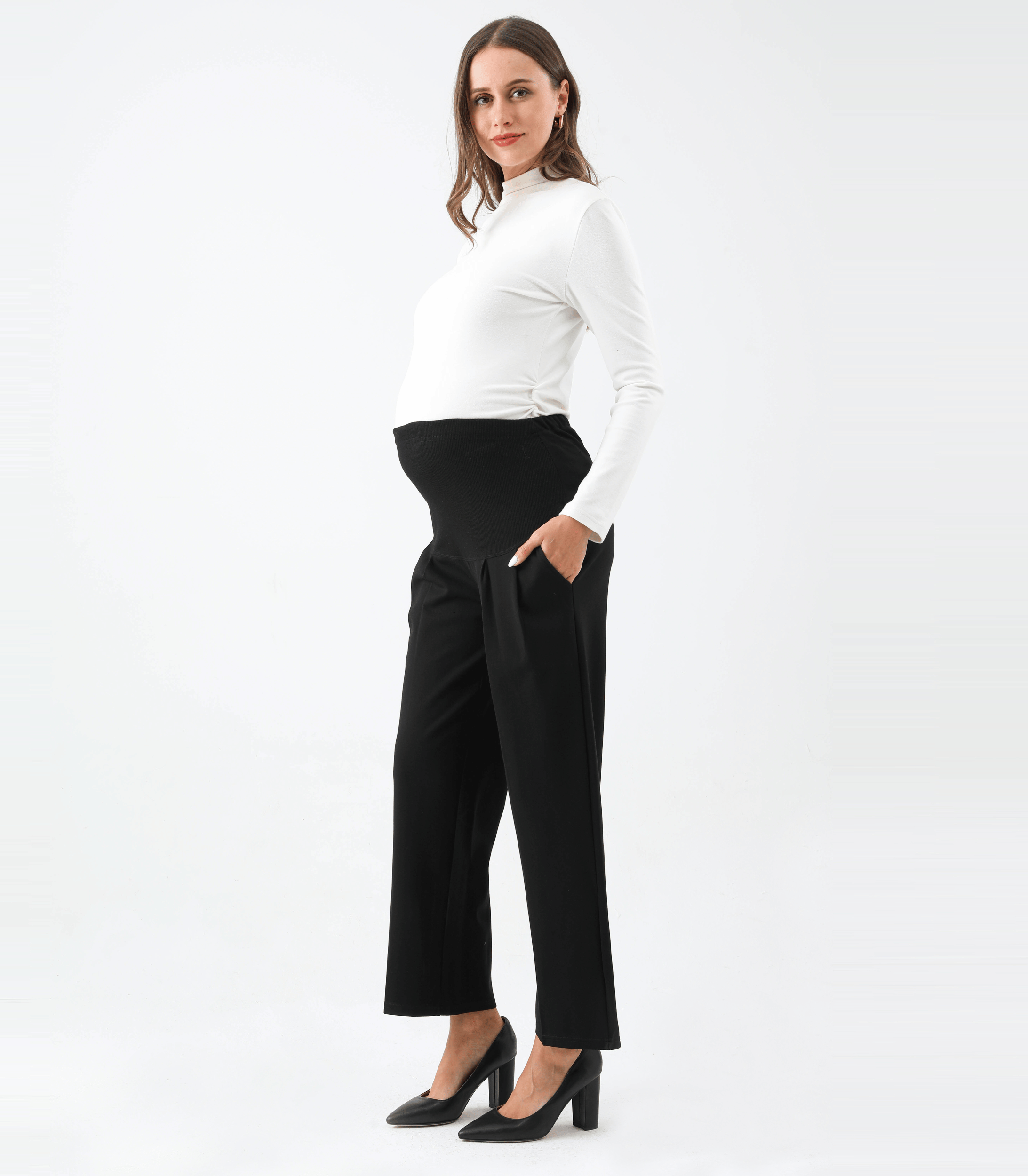 The Wide Leg Maternity Ankle Pant