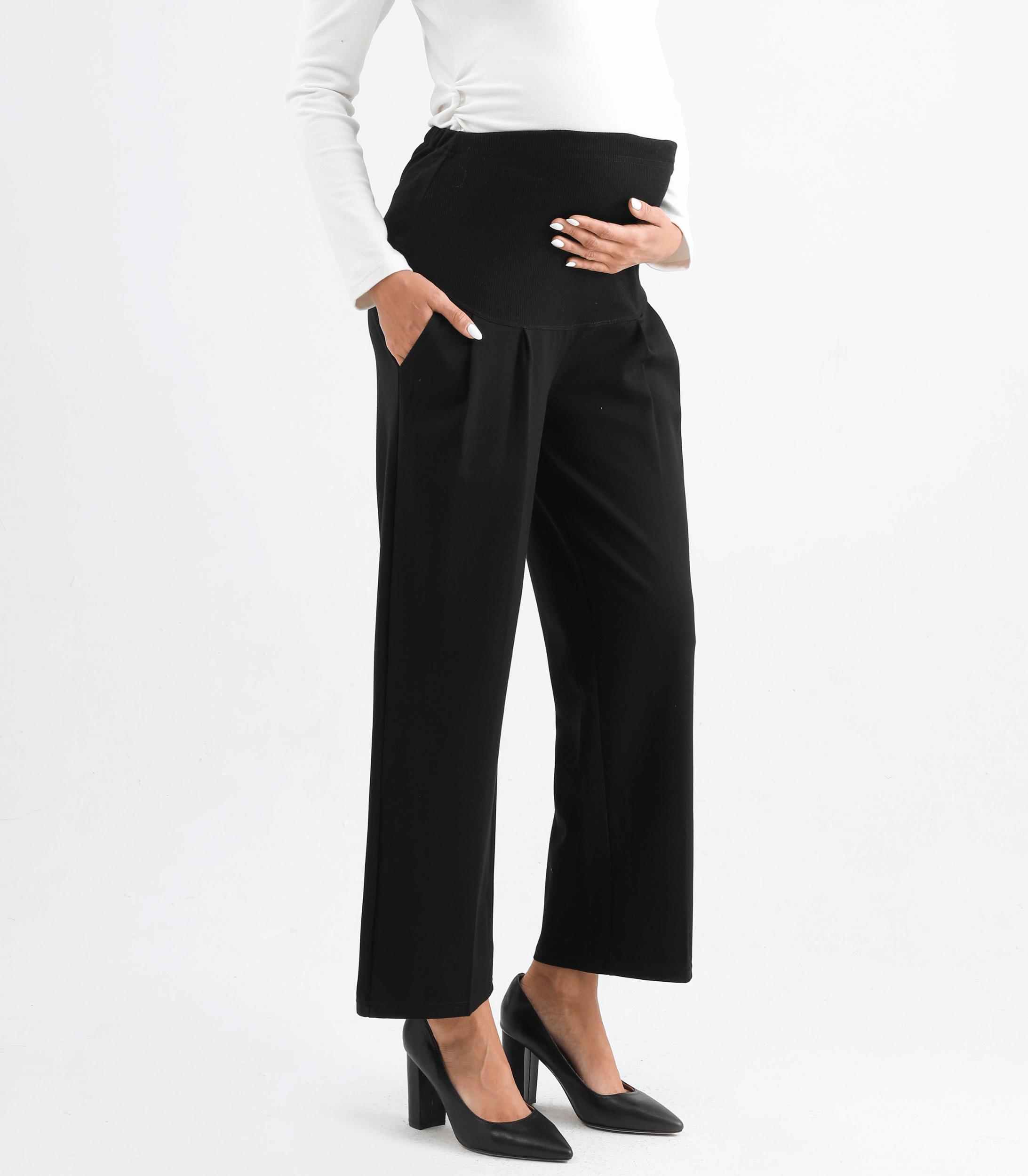 The Wide Leg Maternity Ankle Pant