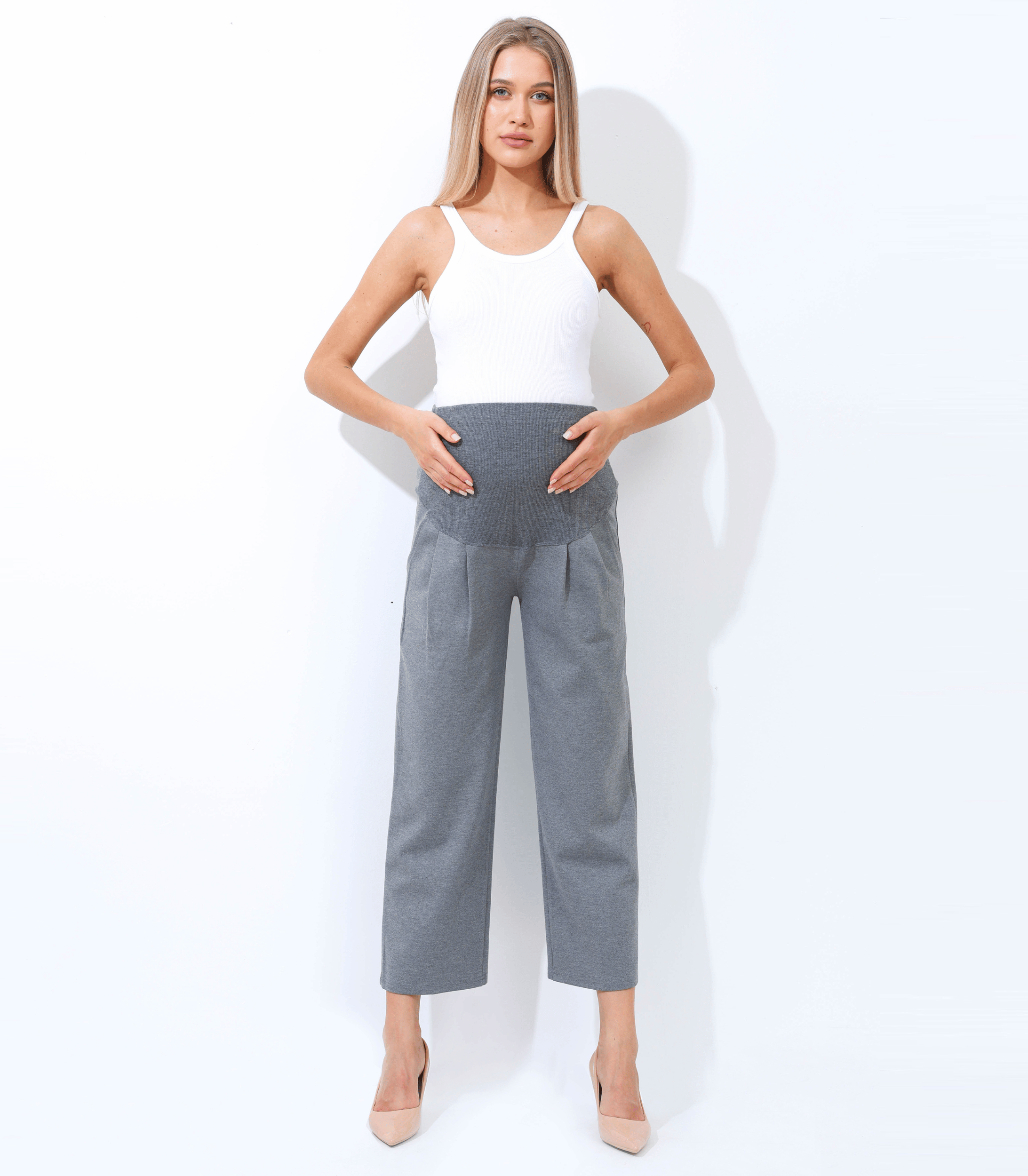 The Wide Leg Maternity Ankle Pant