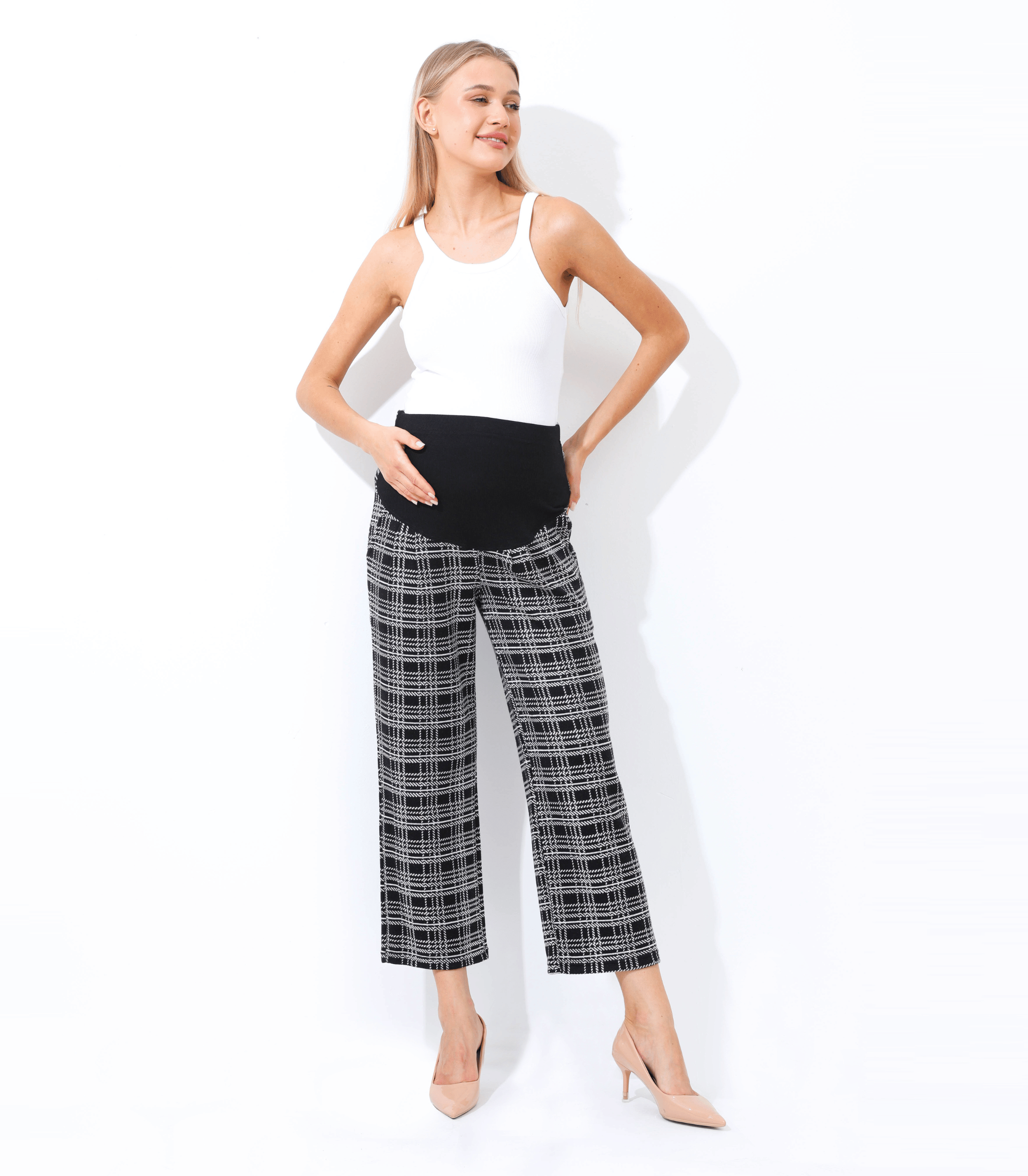 The Wide Leg Maternity Ankle Pant