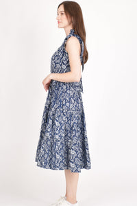 Mila Blue Tiered Midi Dress