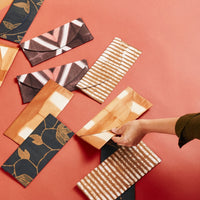 Tisa Black Pink Cotton Shibori Hand Crafted Envelope Pouch