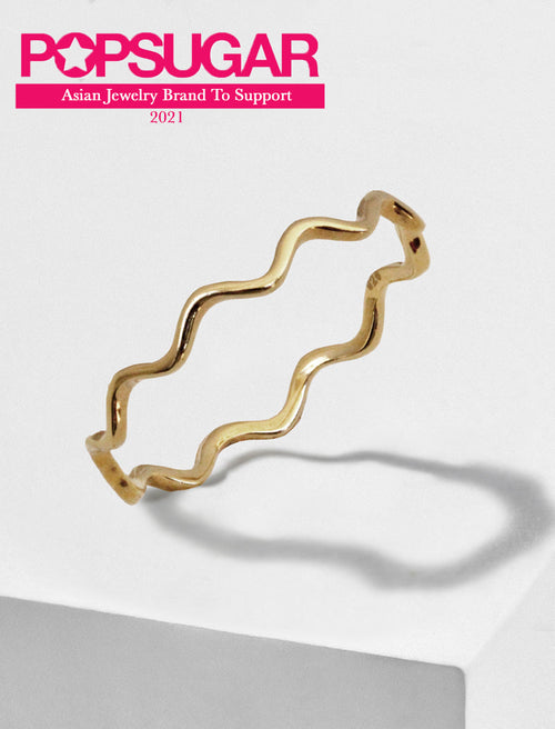 NOODLE Wavy Stackable Ring | Sterling Silver