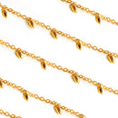 RICE Bead Thin Chain Strand Necklace | 18K Gold Over Sterling Silver