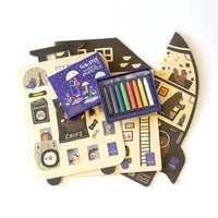 Rocket Shaped Giant Coloring Book - Cultr. by Created for Culture asianowned aapimarketplace asianownedkids asianownedkidsproducts asianownedbrands