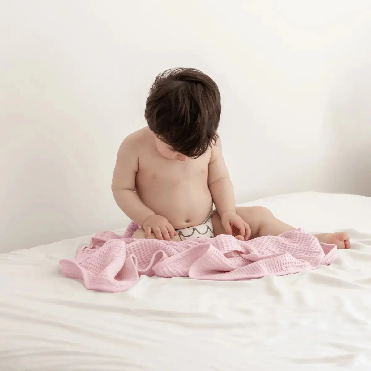 Bamboo Waffle Hooded Baby Towel