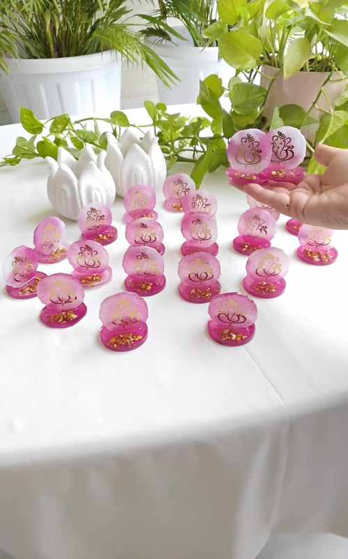 Resin Ganesha in Agate Texture -Perfect Return Gifts for Ganesh Chathurthi/Diwali/Puja