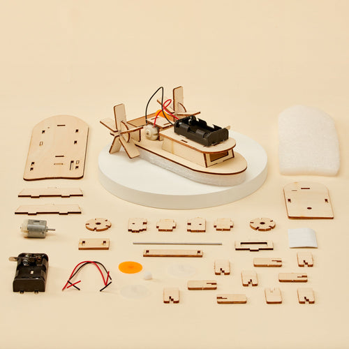 Paddlewheel Boat DIY Kit, Educational STEM Toy